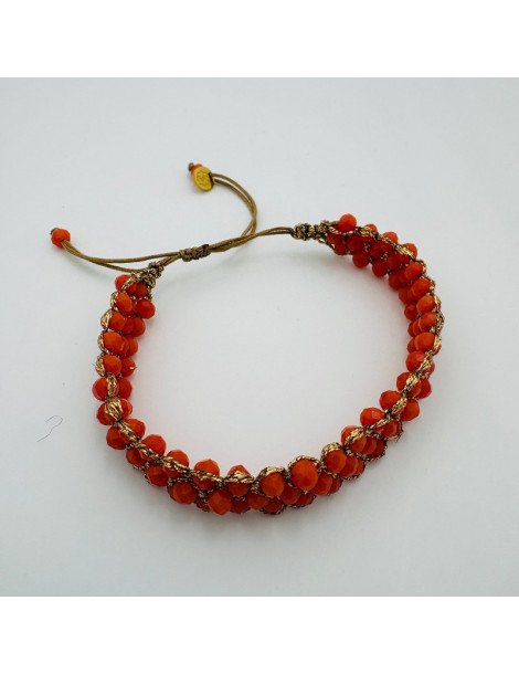 BEAUPASSANT Bracelet 3 Rangs Pamplemousse Gold