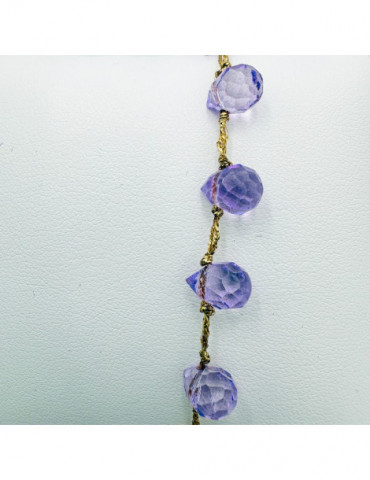 BEAUPASSANT Collier Perle Goutte Lila