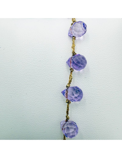 BEAUPASSANT Collier Perle Goutte Lila