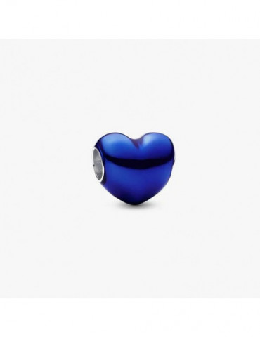 PANDORA Charm Cœur Bleu Métallique