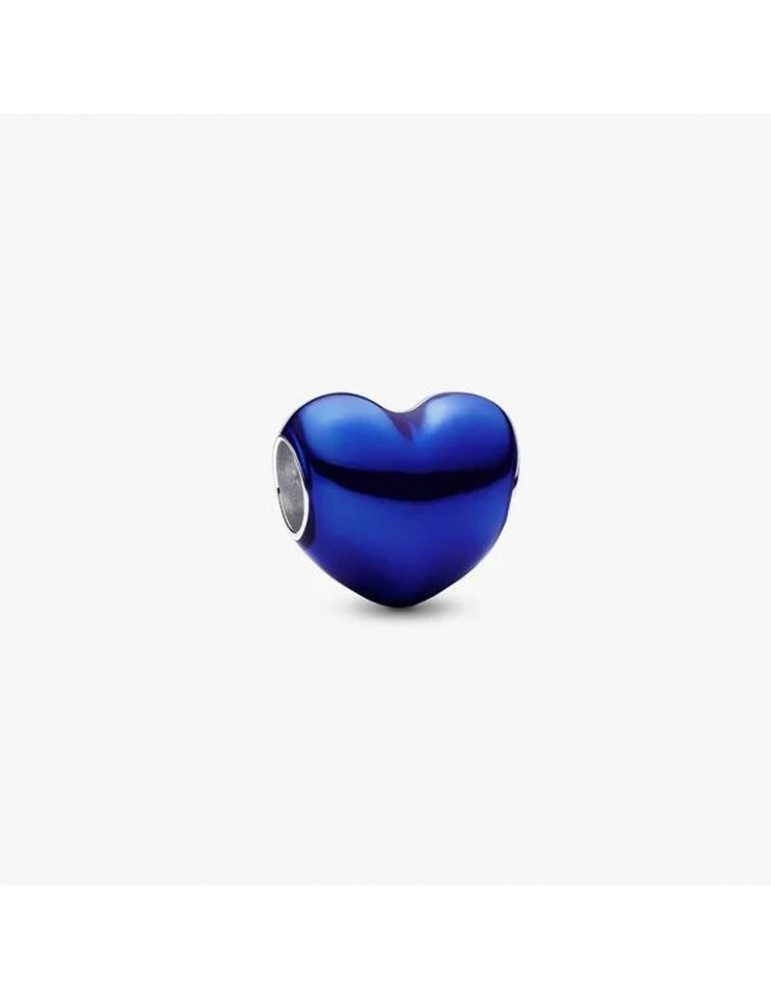 PANDORA Charm Cœur Bleu Métallique