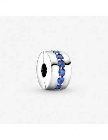 PANDORA Charm Clip Éclat Bleu