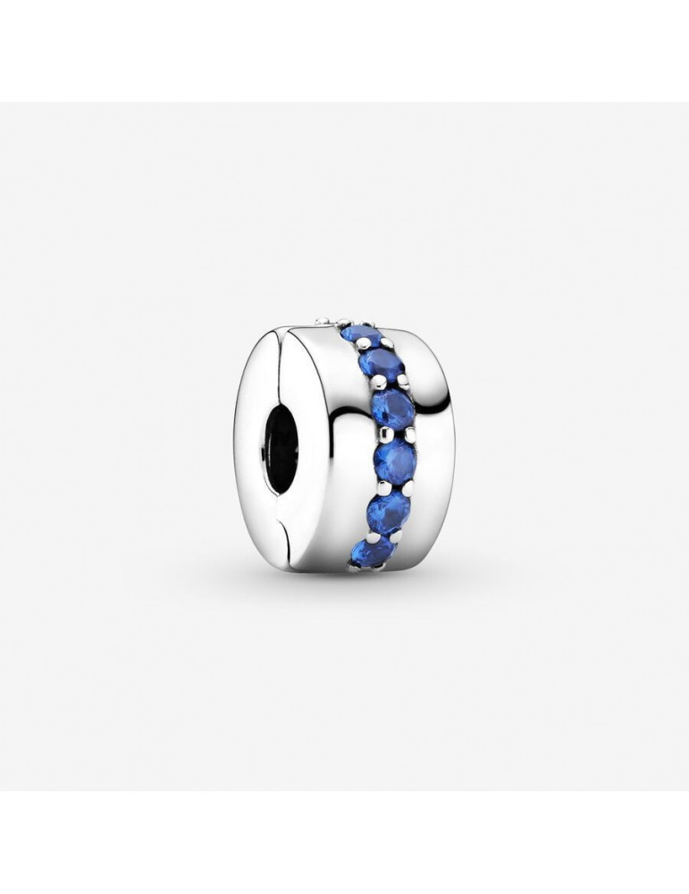PANDORA Charm Clip Éclat Bleu