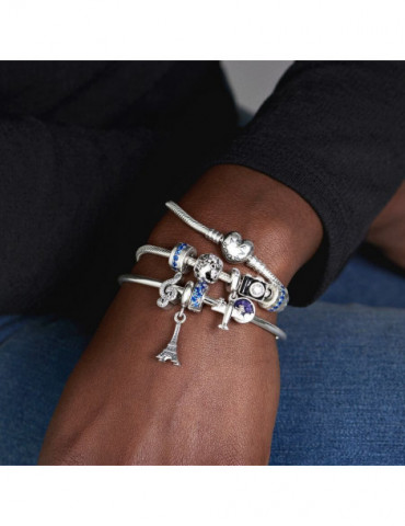 PANDORA Charm Clip Éclat Bleu