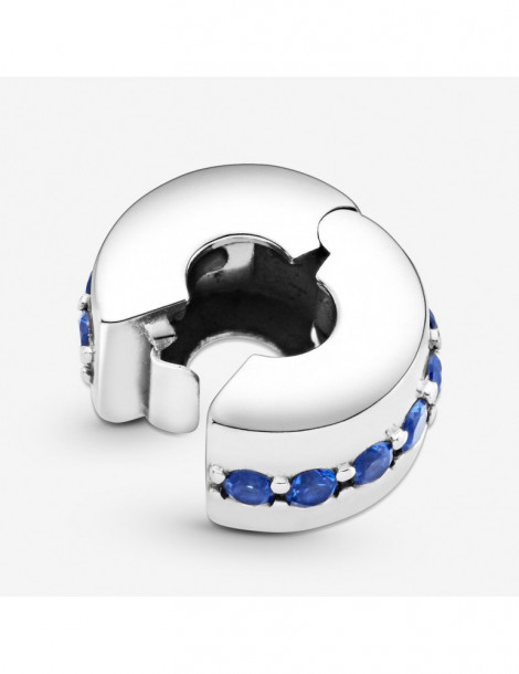 PANDORA Charm Clip Éclat Bleu