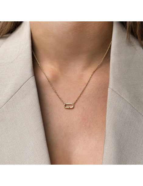 CLUSE Collier Élevé Oval Zirconia Gold