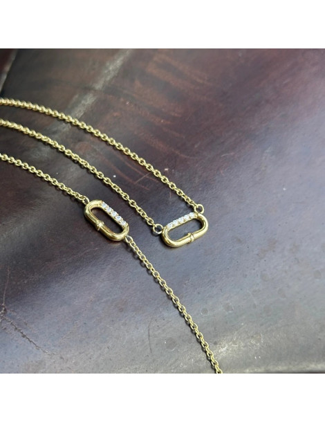 CLUSE Collier Élevé Oval Zirconia Gold