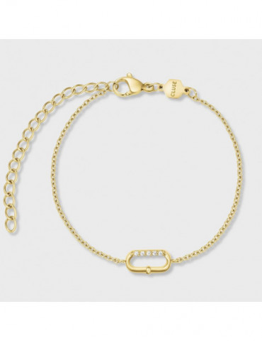 CLUSE Bracelet Élevé Oval Zirconia Gold