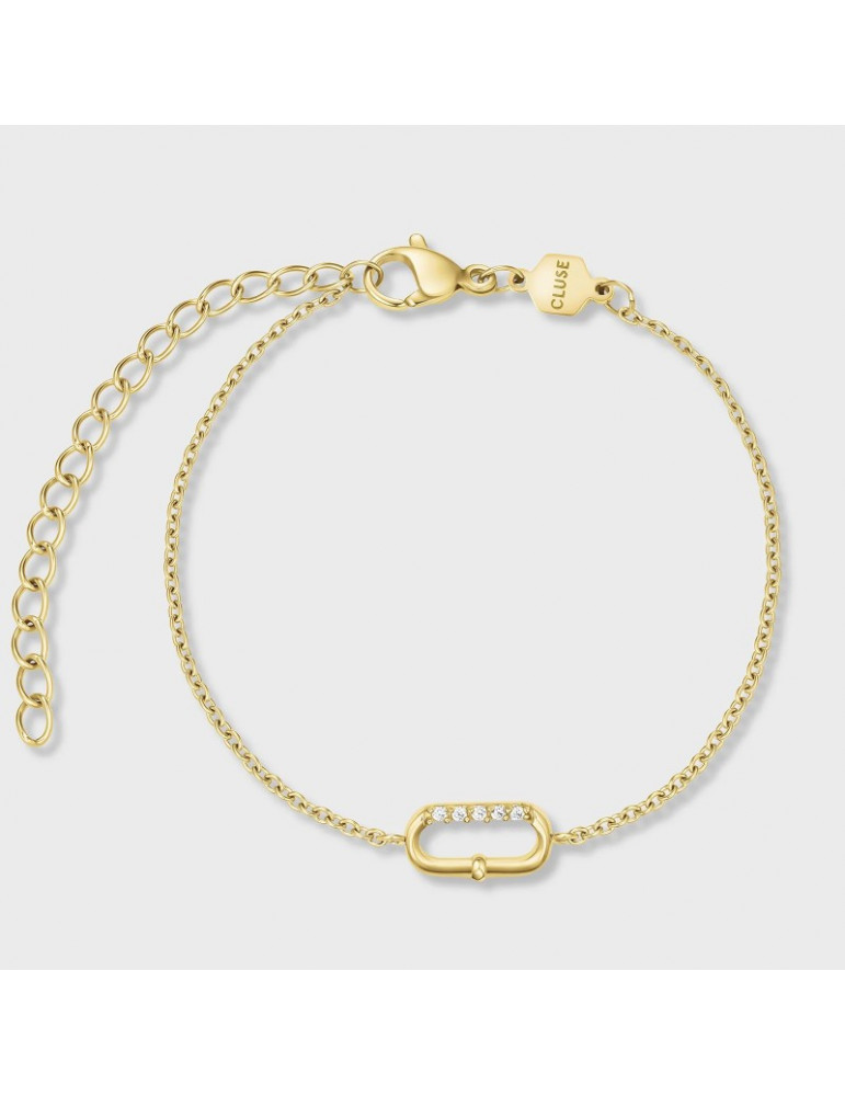 CLUSE Bracelet Élevé Oval Zirconia Gold