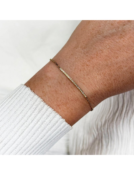 CLUSE Bracelet Élevé Flat Zirconia Gold