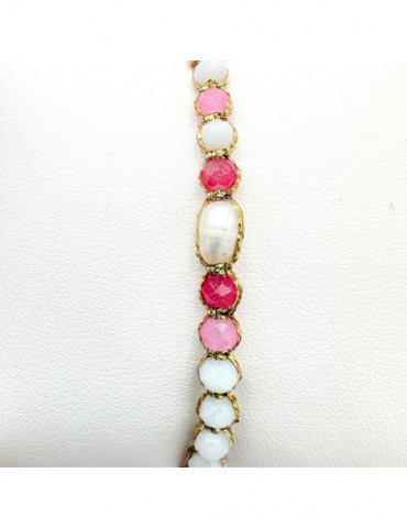 BEAUPASSANT Bracelet 1 Rang Pivoine Baby Doll Perle