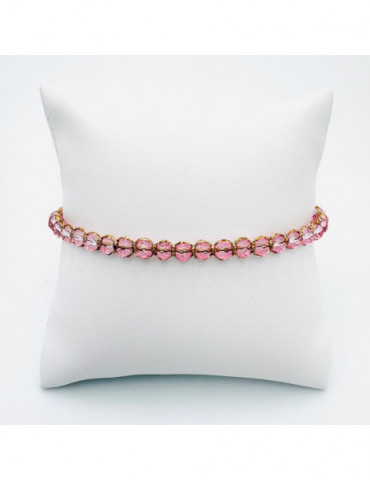 BEAUPASSANT Bracelet 1 Rang Pivoine Cristal