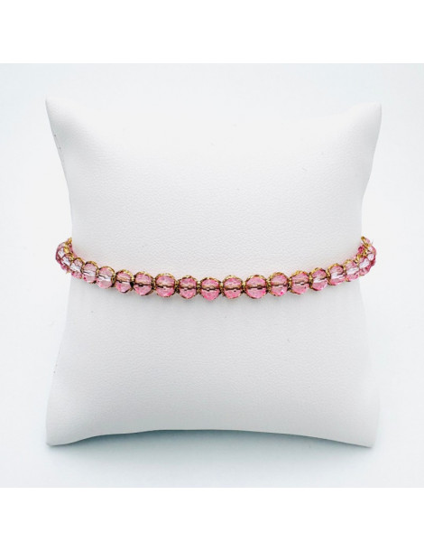 BEAUPASSANT Bracelet 1 Rang Pivoine Cristal
