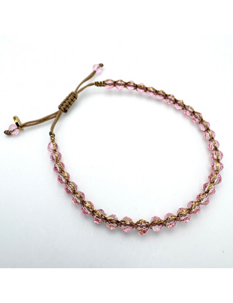 BEAUPASSANT Bracelet 1 Rang Pivoine Cristal