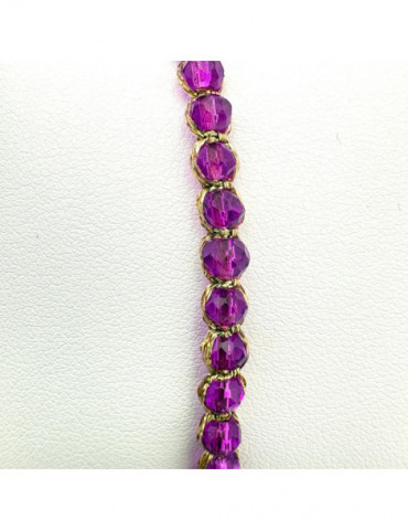 BEAUPASSANT Bracelet 1 Rang Pivoine Violette