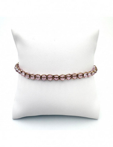 BEAUPASSANT Bracelet 1 Rang Pivoine Blush