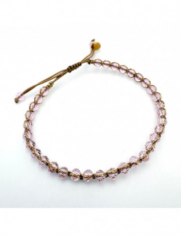 BEAUPASSANT Bracelet 1 Rang Pivoine Blush