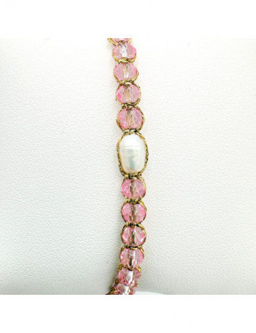 BEAUPASSANT Bracelet 1 Rang Pivoine Cristal Perle