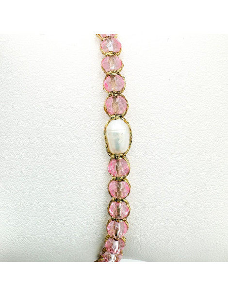 BEAUPASSANT Bracelet 1 Rang Pivoine Cristal Perle