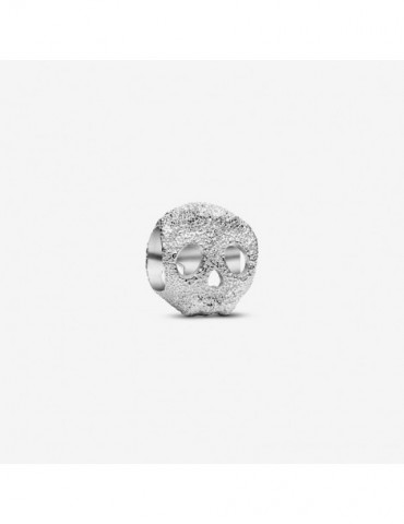 PANDORA Mini Charm Tête de Mort Texturée