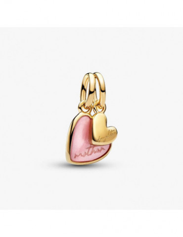 PANDORA Charm Pendant Mère et Fille Rose Séparable