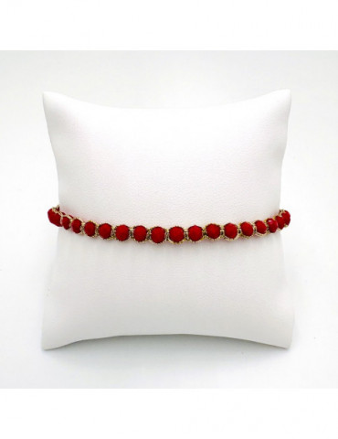 BEAUPASSANT Bracelet 1 Rang Carmin Gold