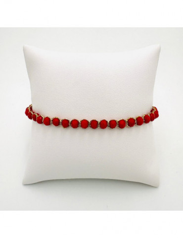 BEAUPASSANT Bracelet 1 Rang Ecarlate Gold