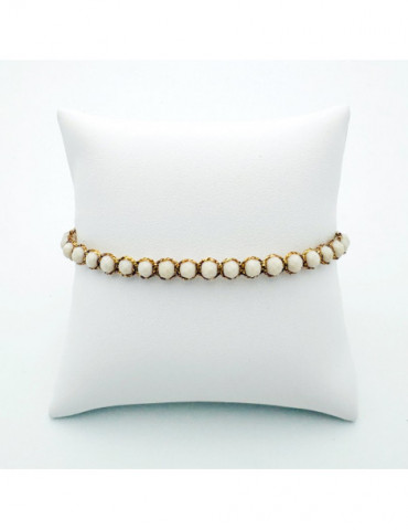 BEAUPASSANT Bracelet 1 Rang Latte Gold