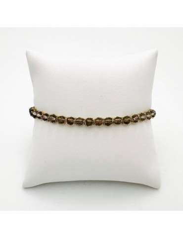 BEAUPASSANT Bracelet 1 Rang Taupe Gold