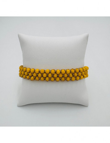 BEAUPASSANT Bracelet 3 Rangs Jaune Gold