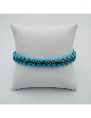 BEAUPASSANT Bracelet 2 Rangs Azur Gold