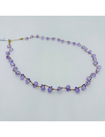 BEAUPASSANT Collier Perle Goutte Lila