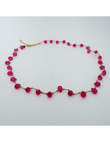 BEAUPASSANT Collier Perle Goutte Saumon